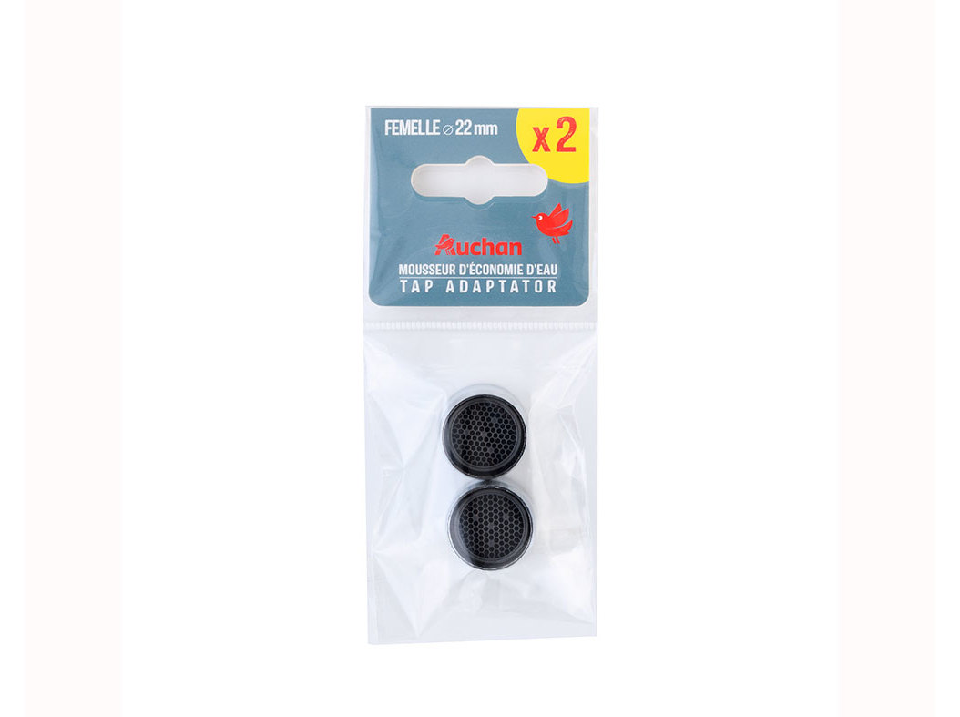 ADAPTADOR PARA TORNEIRA AUCHAN FEMEA 24MM 2 UNIDADES