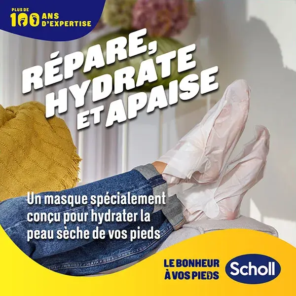 Máscara Nutritiva para os Pés Scholl Expert Care com Óleo de Argan, 1 par