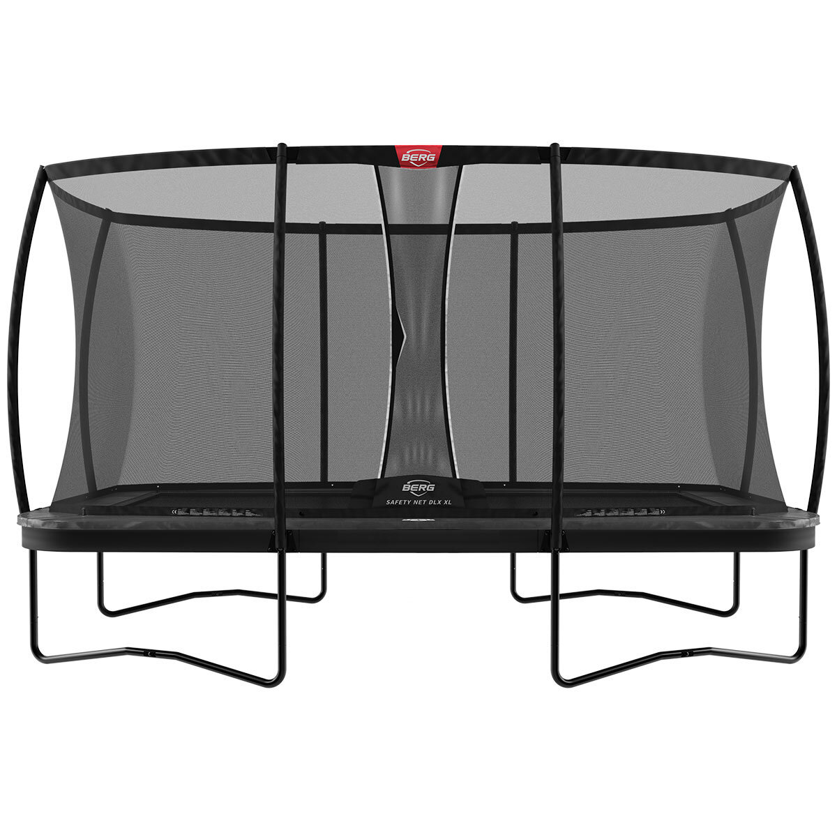 Bergtoys Berg Ultim Elite Trampolin Regular Grau 500 cm, Sicherheitsnetz Deluxe XL