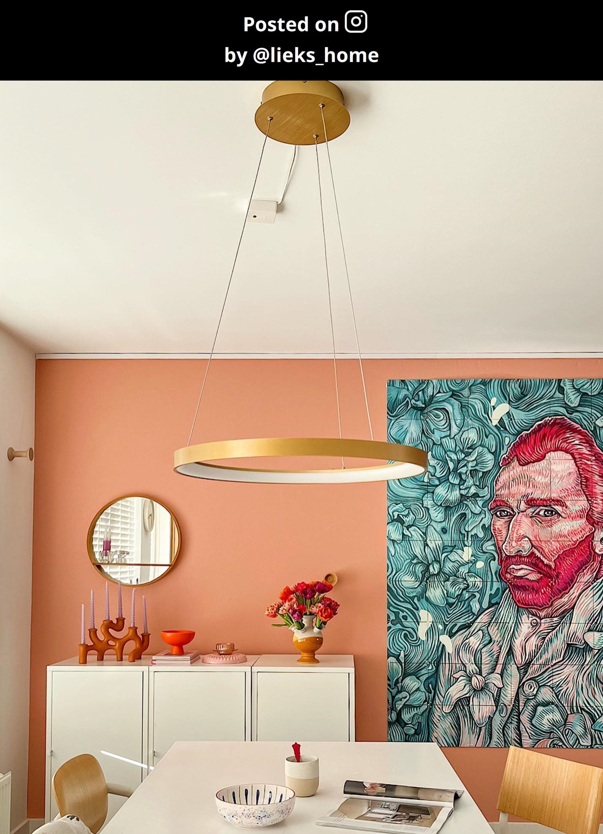 Vidal hanglamp LED Ã58 mat goud