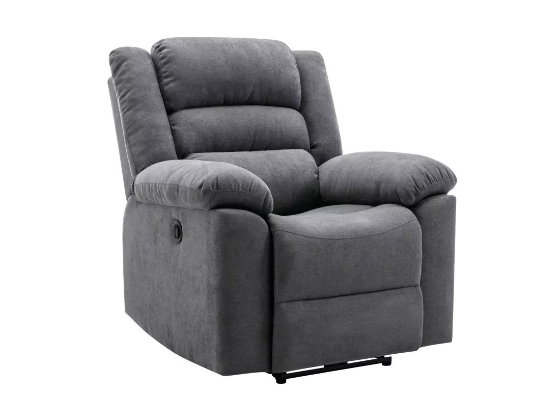 Fauteuil relax électrique en tissu gris BUROLO