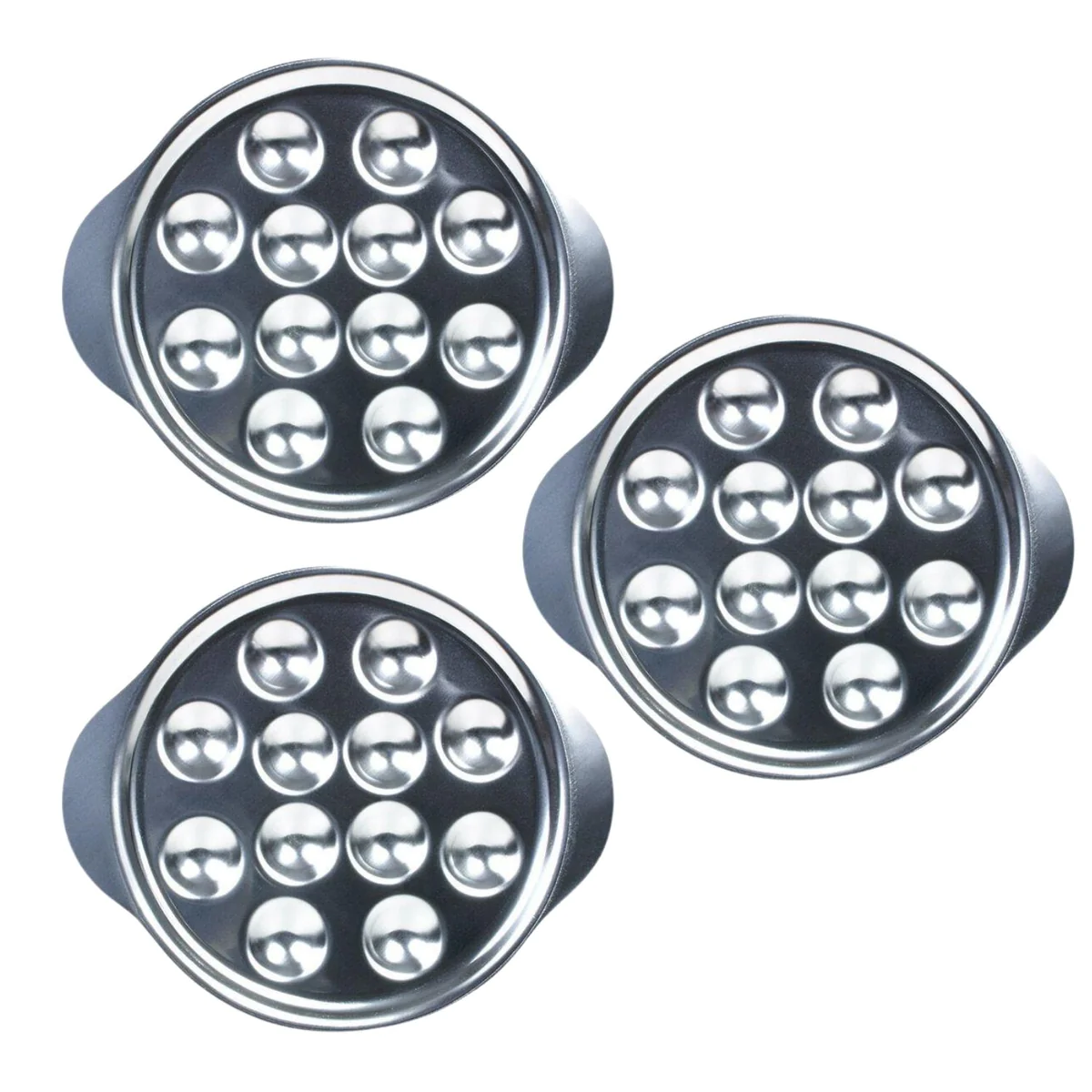 3 Assiette à escargots en inox - 12 empreintes Chevalier diffusion