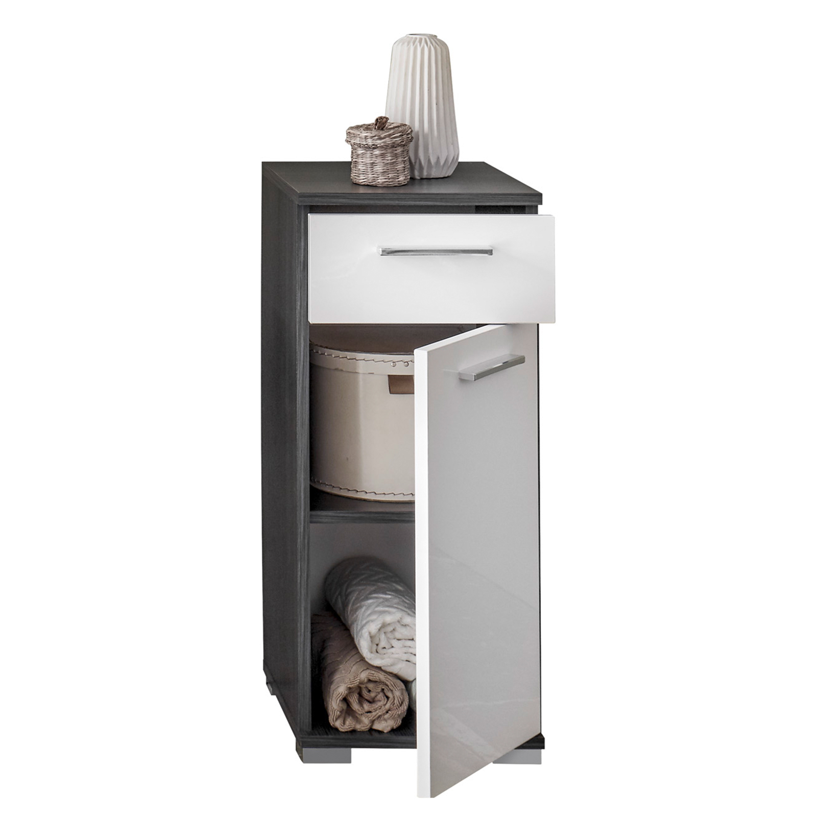 Unterschrank - Pinie - weiß - 70 cm hoch