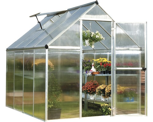 Palram Kas – Canopia Mythos 6x8 Dubbelwandige Polycarbonaat Panelen 4 mm 185x247 cm Aluminium