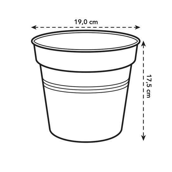 Pot Provence en plastique, noir Ø 19 cm