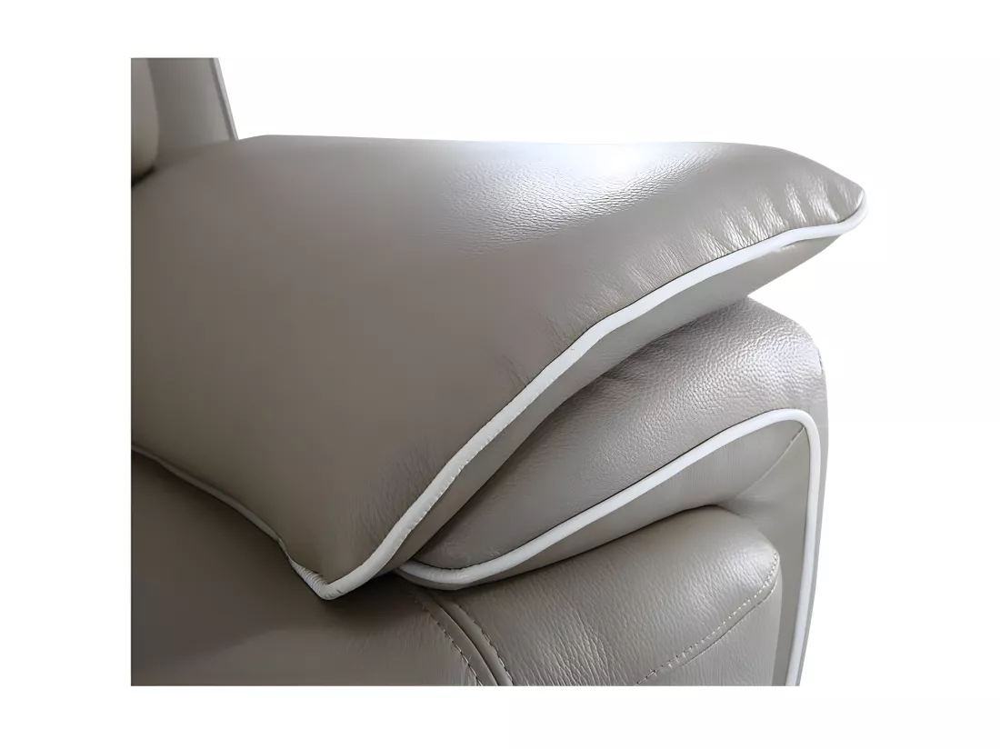 Fauteuil cuir Design MAEL Beige