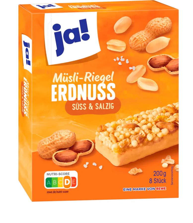 ja! Müsli-Riegel Erdnuss süss & salzig 8x25g MHD:19.6.25