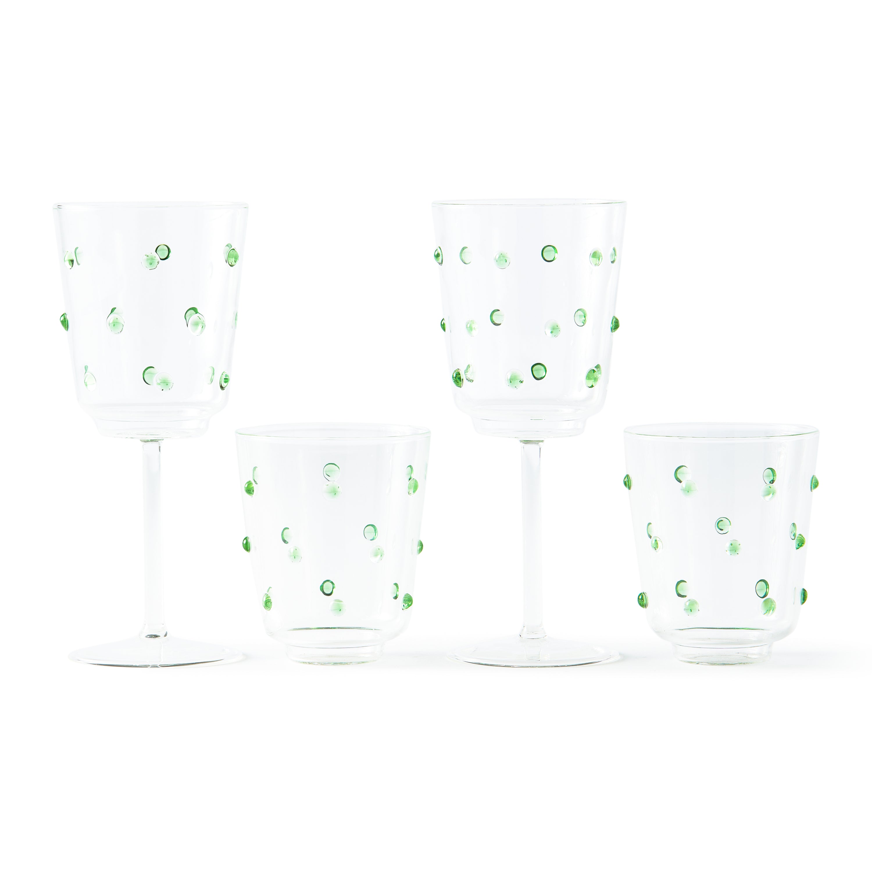 POLSPOTTEN Nob Waterglazen 2 st. - Olijfgroen