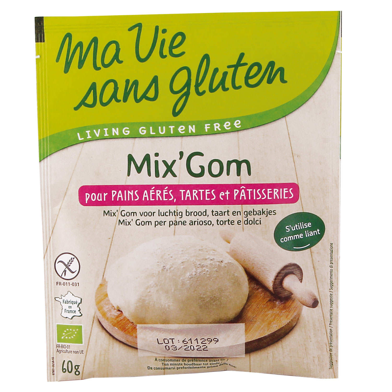 Mix'Gom - mix sans gluten pour préparation de pain et pâtisserie