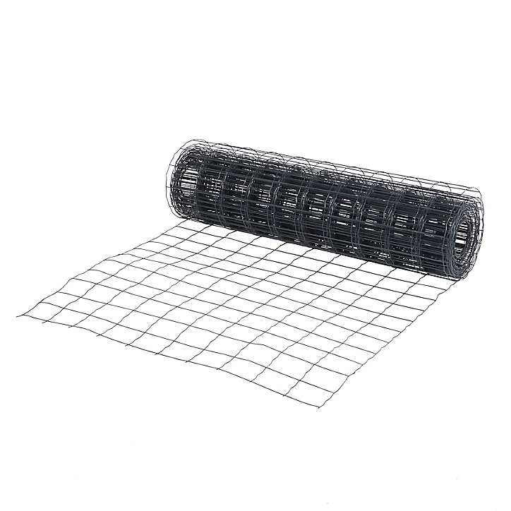 Grillage soudé Blooma maille 75 x 100 mm gris 25 x h.1 m