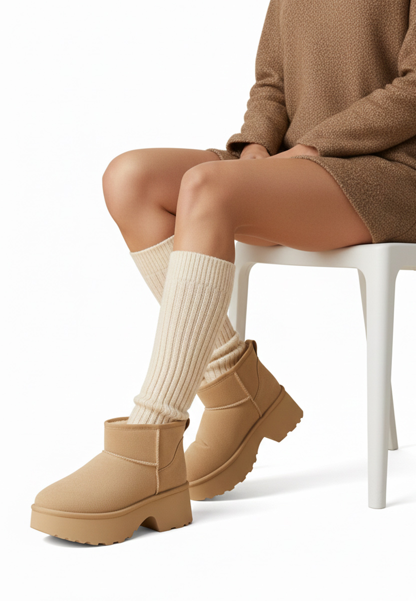Bottines doublées femme kaki Tarnia