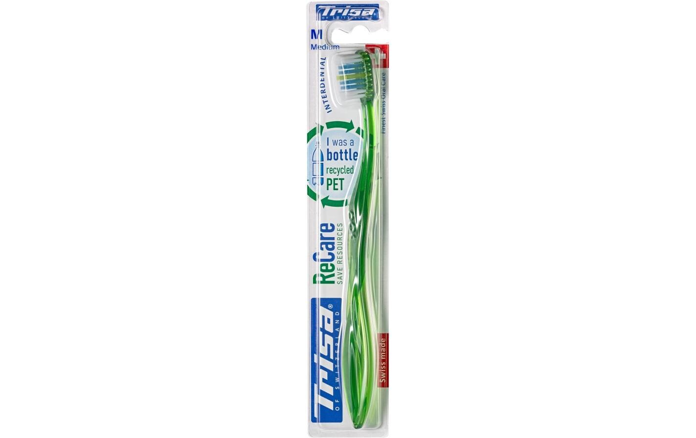 Handzahnbürste ReCare medium assortiertNachhaltige Zahnbürste aus PET