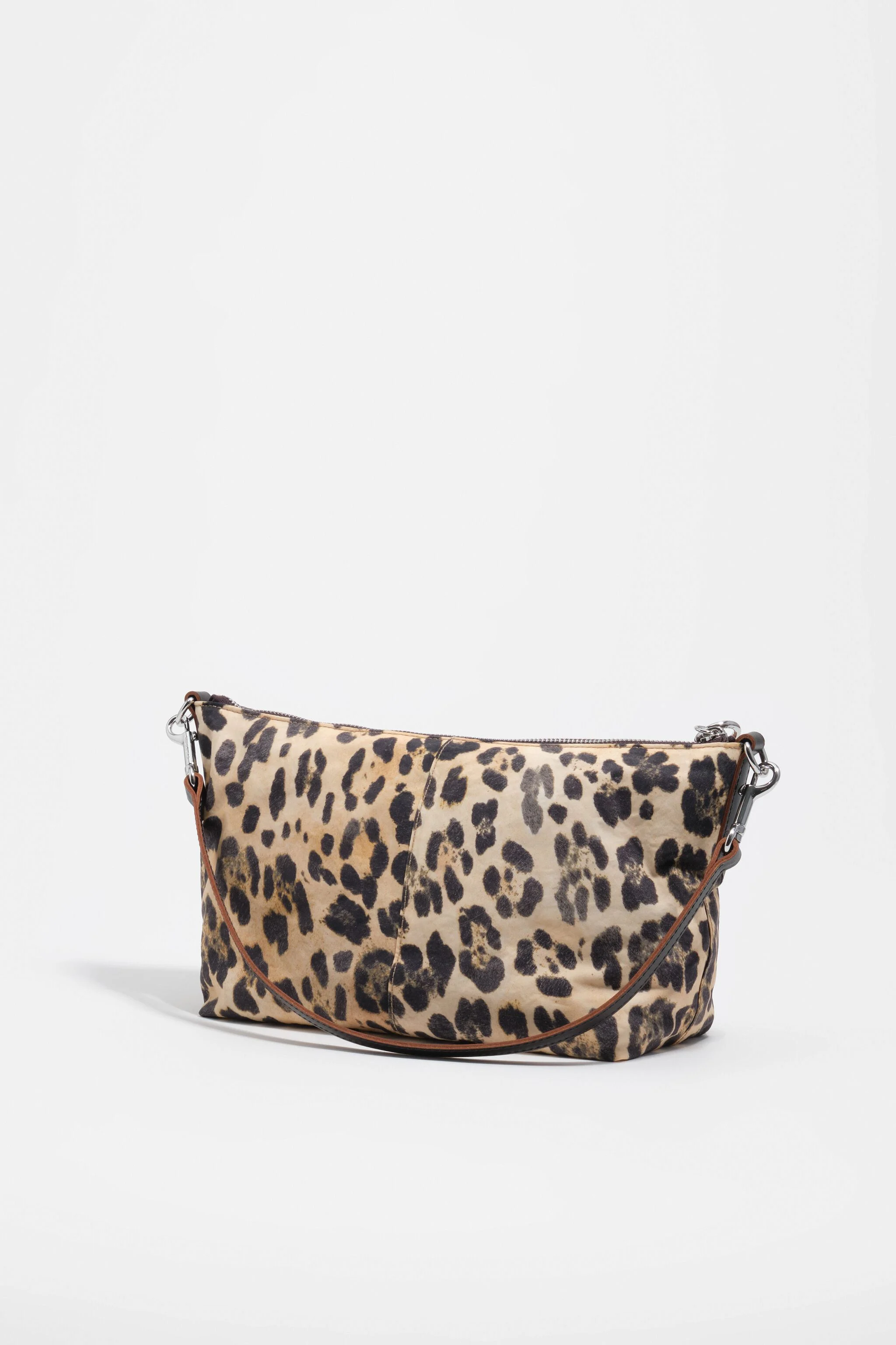 Bolsa Trapecio com estampa de leopardo natural