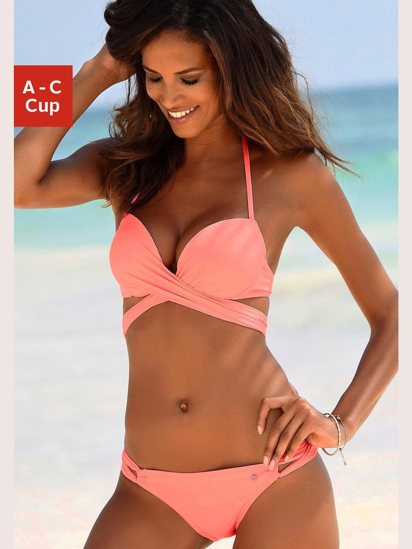Bikini push-up coloris unis