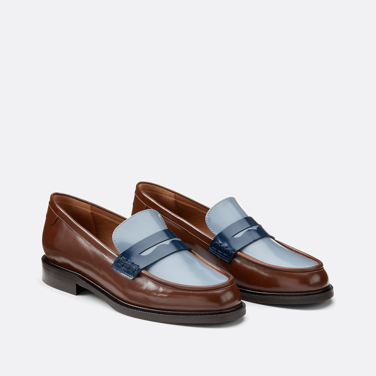 COLEÇÕES LA REDOUTE<br>Mocassins tricolores de pele