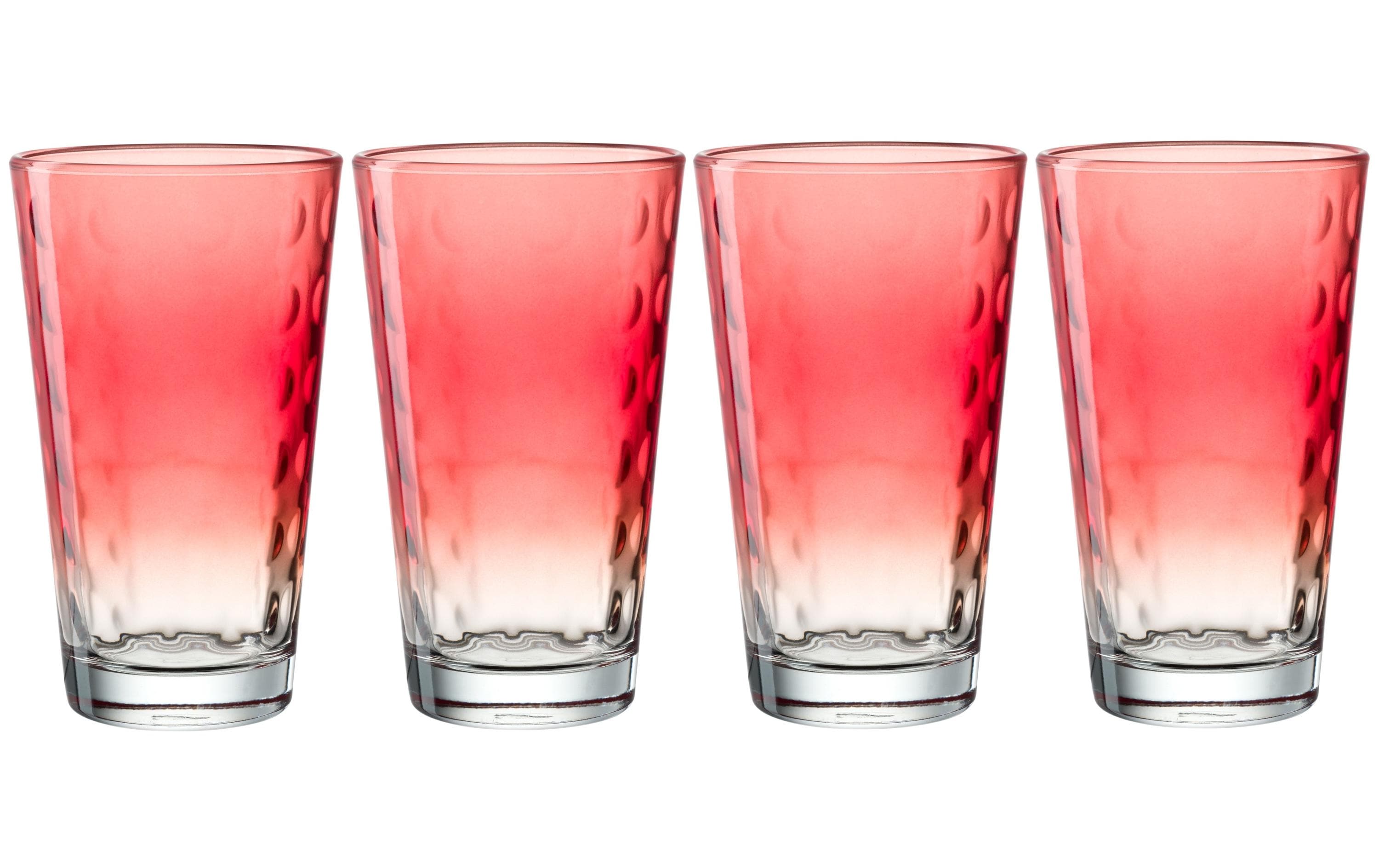 Trinkbecher LD Optic XL 540 ml, 4 Stück, RotBecher mit grossem Volumen
