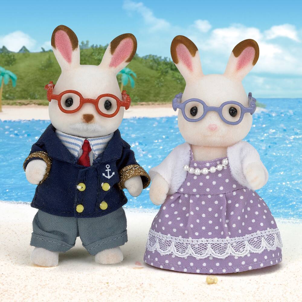 GRANDS PARENTS LAPIN CHOCOLAT - SYLVANIAN PERSONNAGES ET TENUES