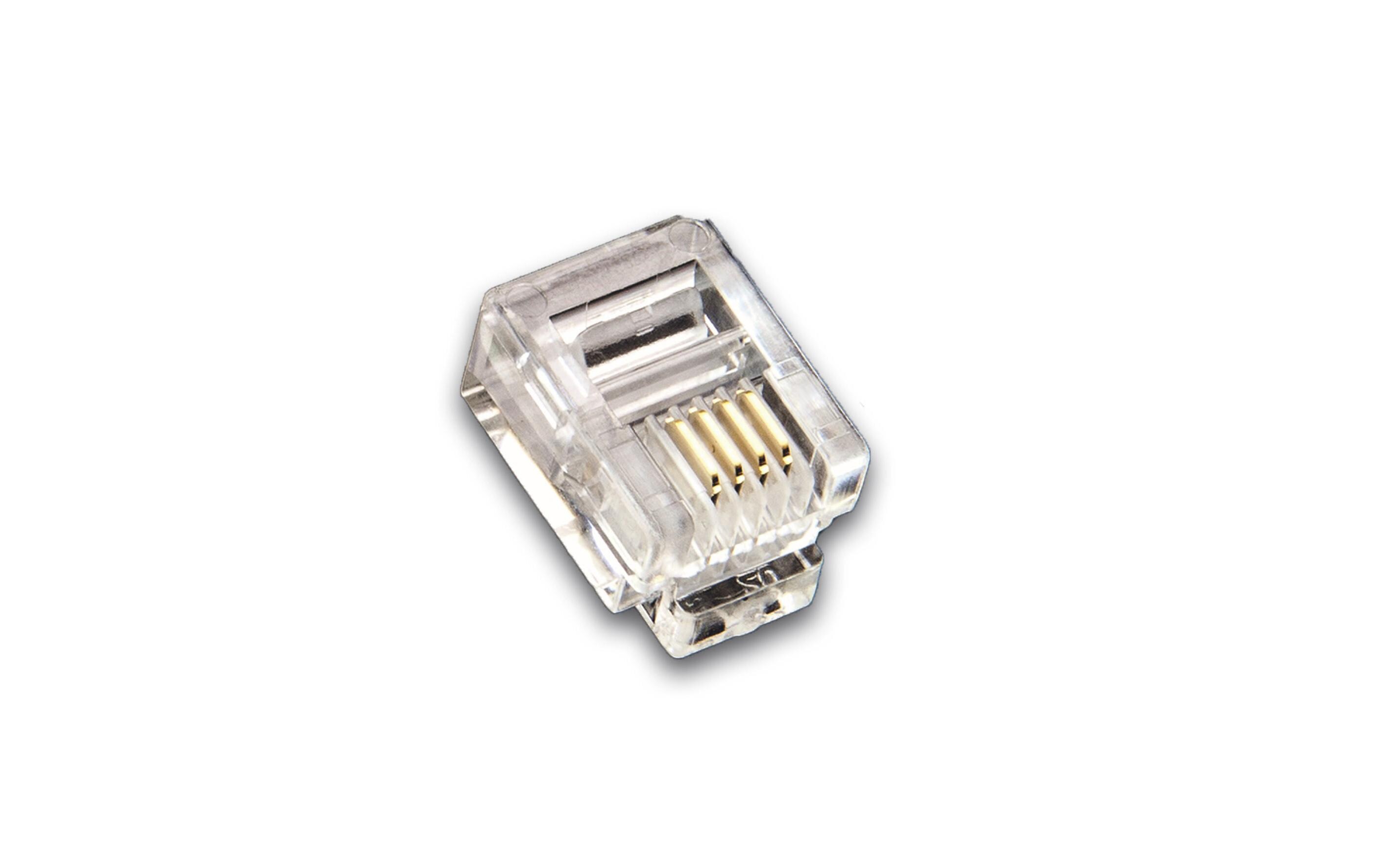 Modularstecker RJ-11, 6P/4C, 100er-PackTelefonadapter