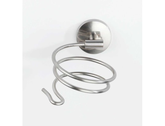 WENKO - Distributeur de savon Porte sèche-cheveux en métal - gris mat