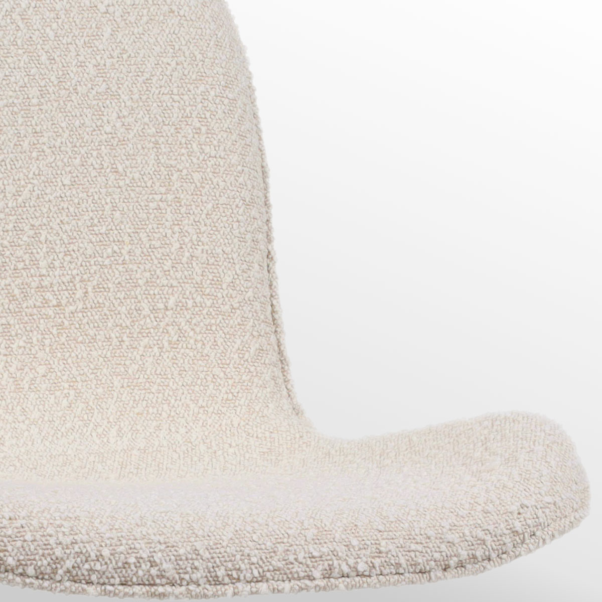 Eetkamerstoel Nola-Fé bouclé beige - zwart onderstel