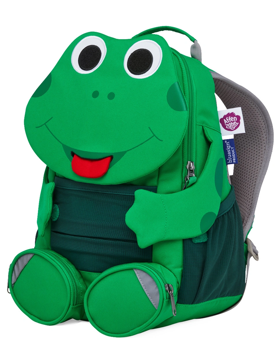 Kinderrucksack GROßER FREUND  FROSCH (20x31x12) in grün