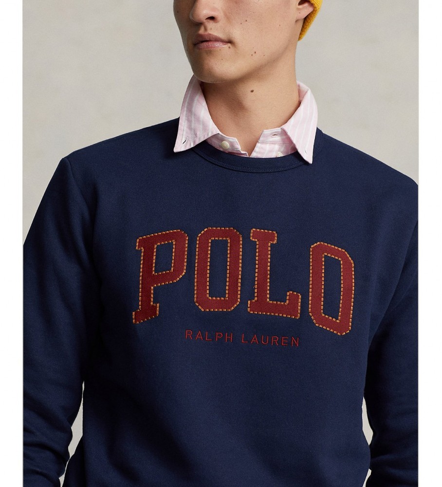 Moletom Ralph Lauren Navy Logo Fleece