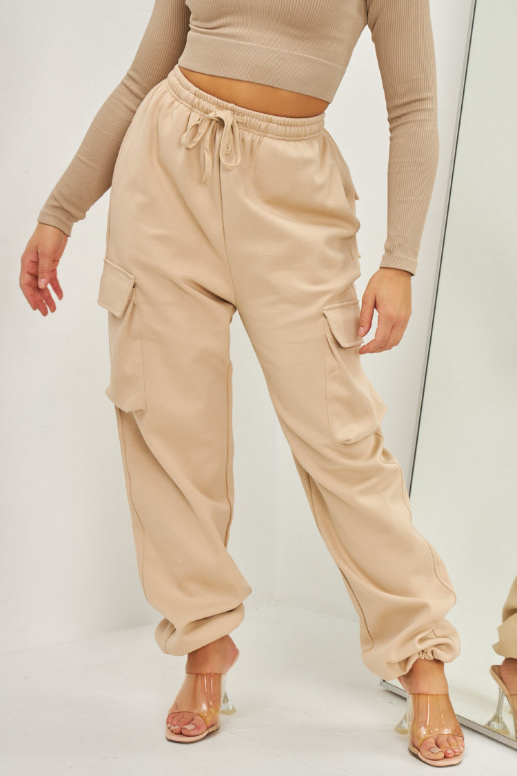Pantalon de jogging cargo beige