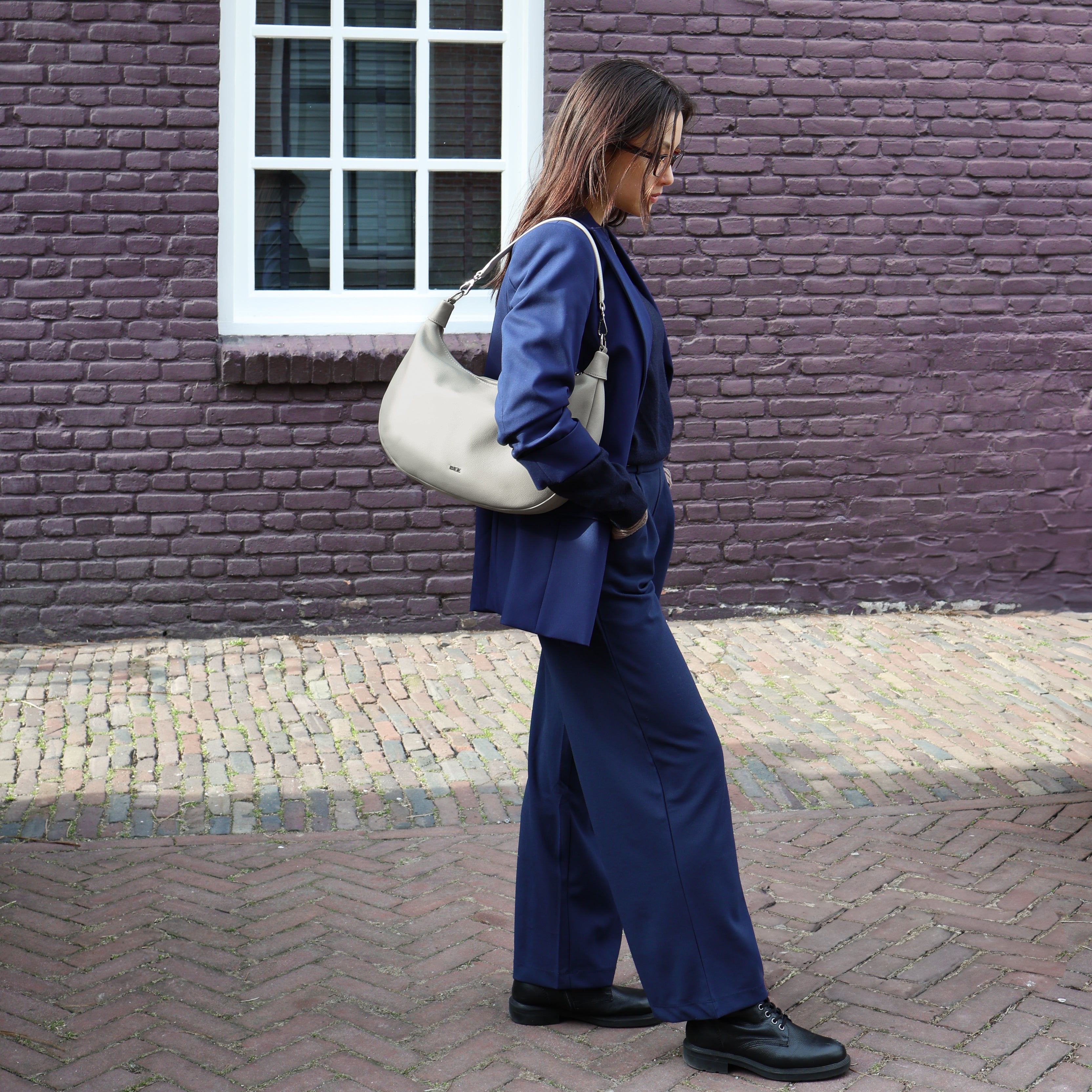 Hand-/schoudertas 'Lonny' Silver Mink Silver Mink