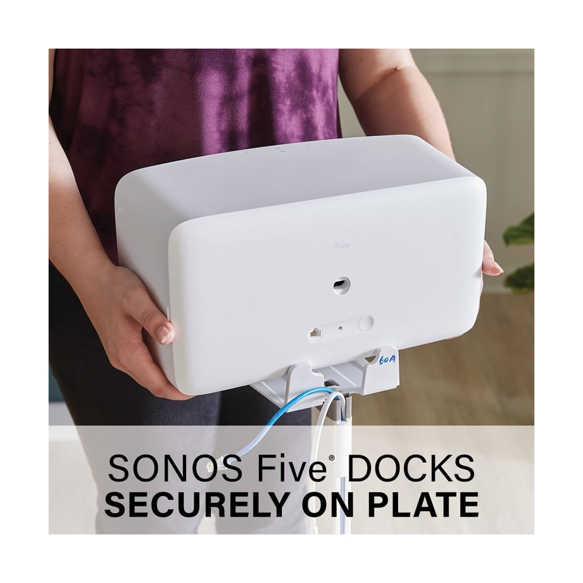SANUS Gulvstativ for Sonos Play:5 Hvit