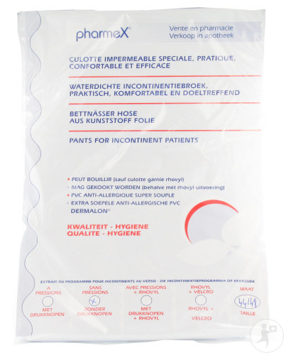 Pharmex Culotte Incontinence Sans Pression Taille 44-48 Pièce 1