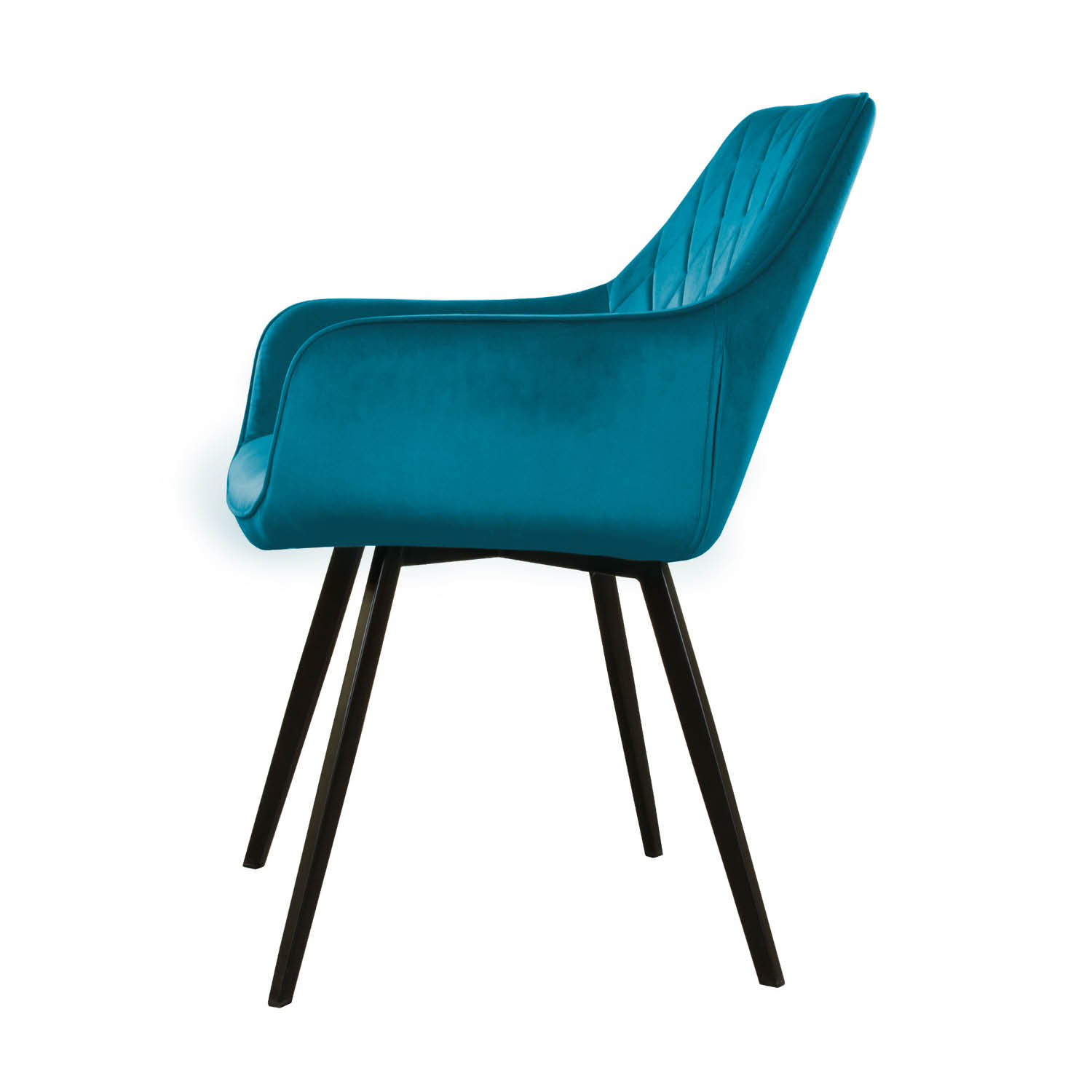 Kick eetkamerstoel  Karl Velvet - blauw