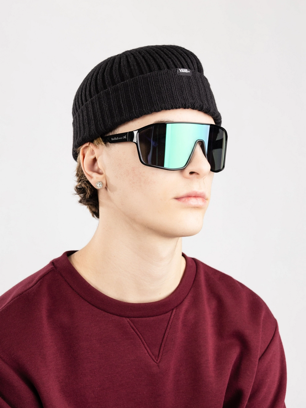Red Bull SPECT Eyewear DAFT-005 Black Sunglasses smoke with purple revo