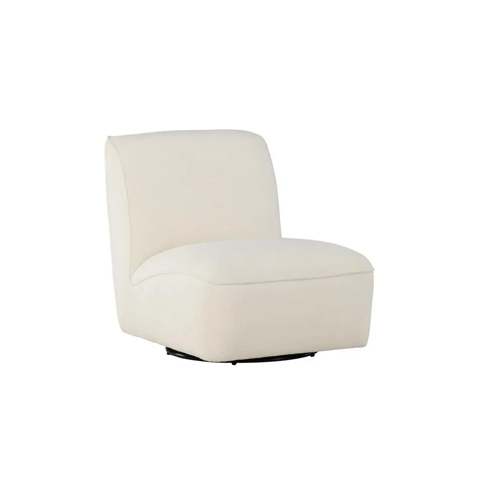 Loungestoel Wit Stof - Draaibaar - My