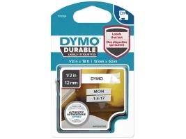 Labeltape DYMO® D1 Durable sort på hvid 12mm x 5,5m