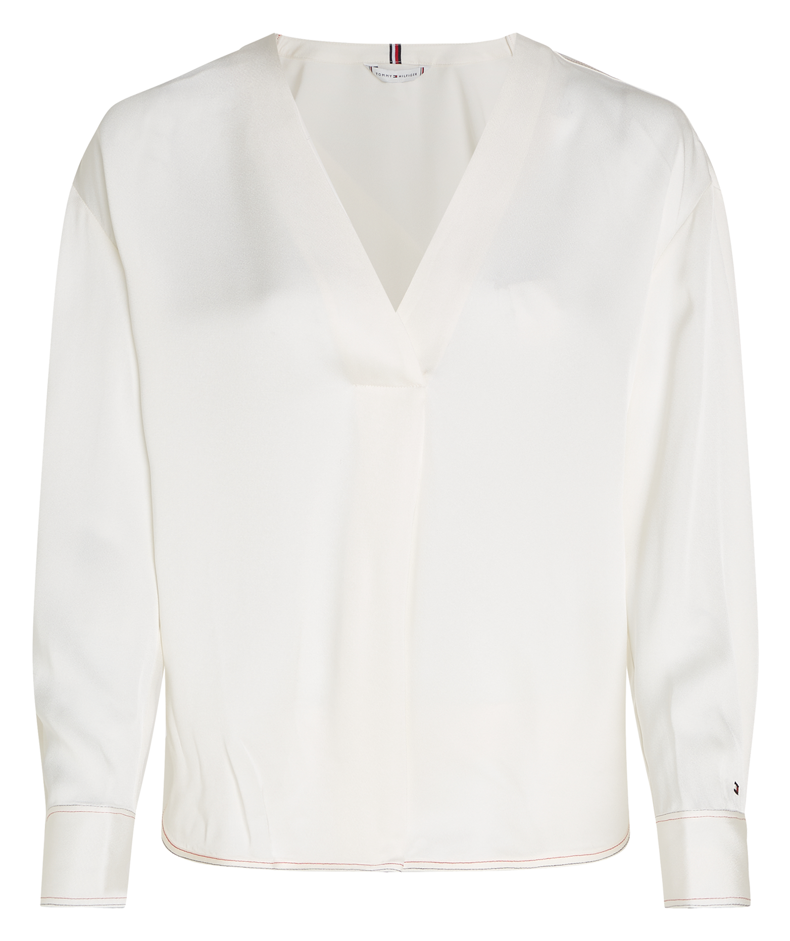 Chemisier droit col V | Blanc