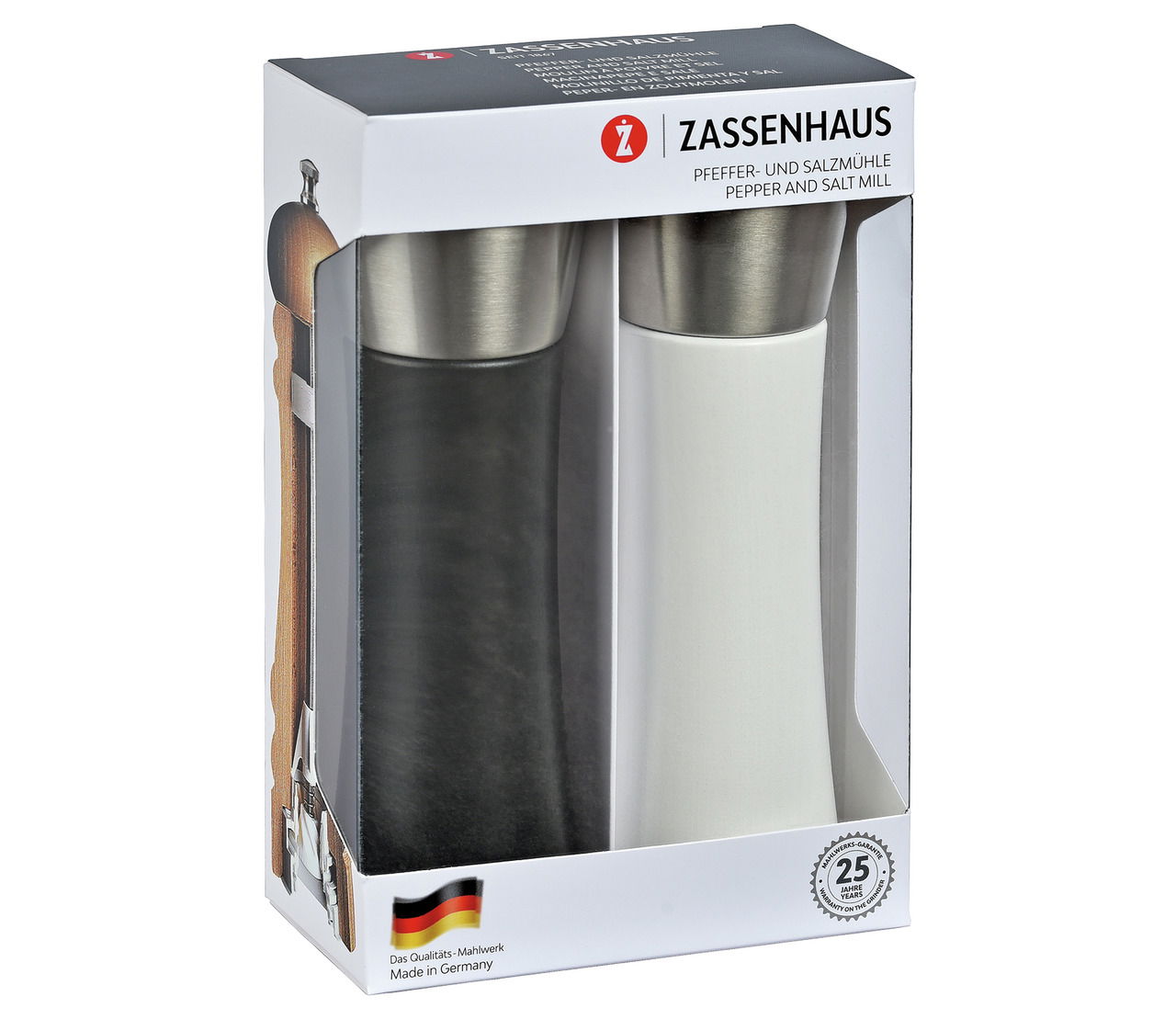 Zassenhaus Pfeffer/Salzmühlen-Set AUGSBURG