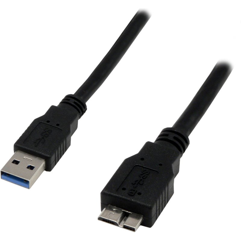 MCL 1.8m USB3.0 câble USB 1,8 m Micro-USB B USB A 5 Gbit/s Noir