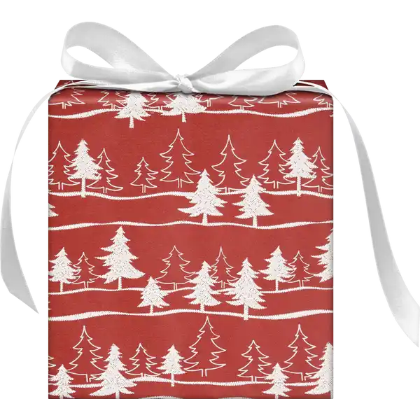 Recycling-Geschenkpapier mit Schaumflock