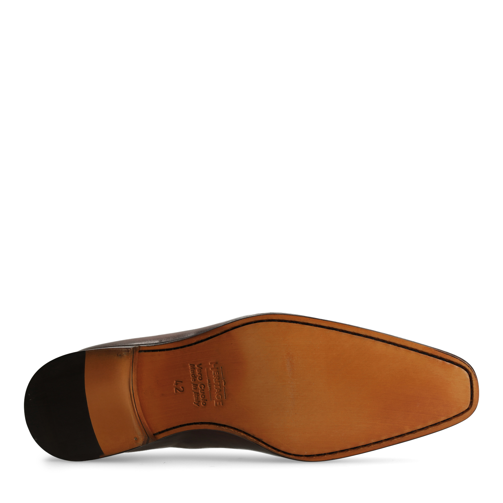 Cognac leren veterschoenen
