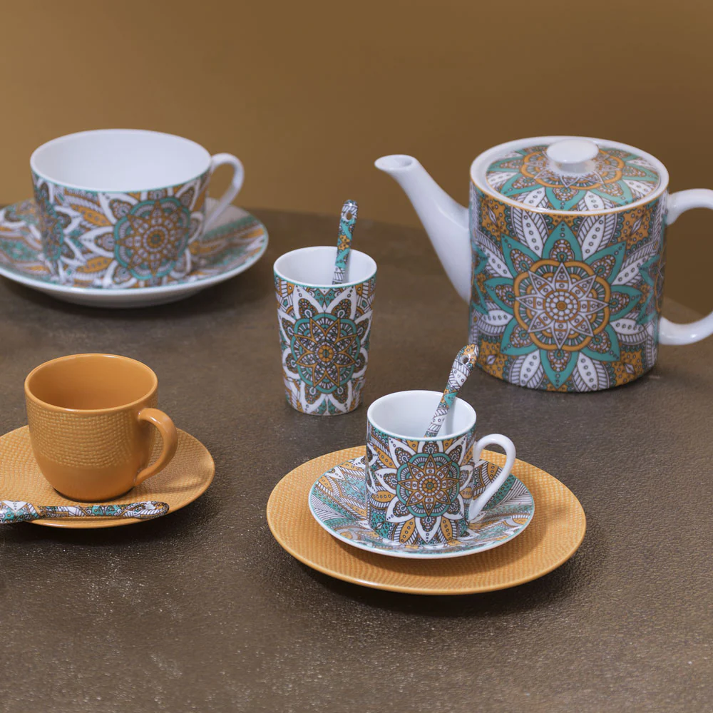 Coffret de 2 petits déjeuners 35 cl et sous-tasses Farrow Table passio