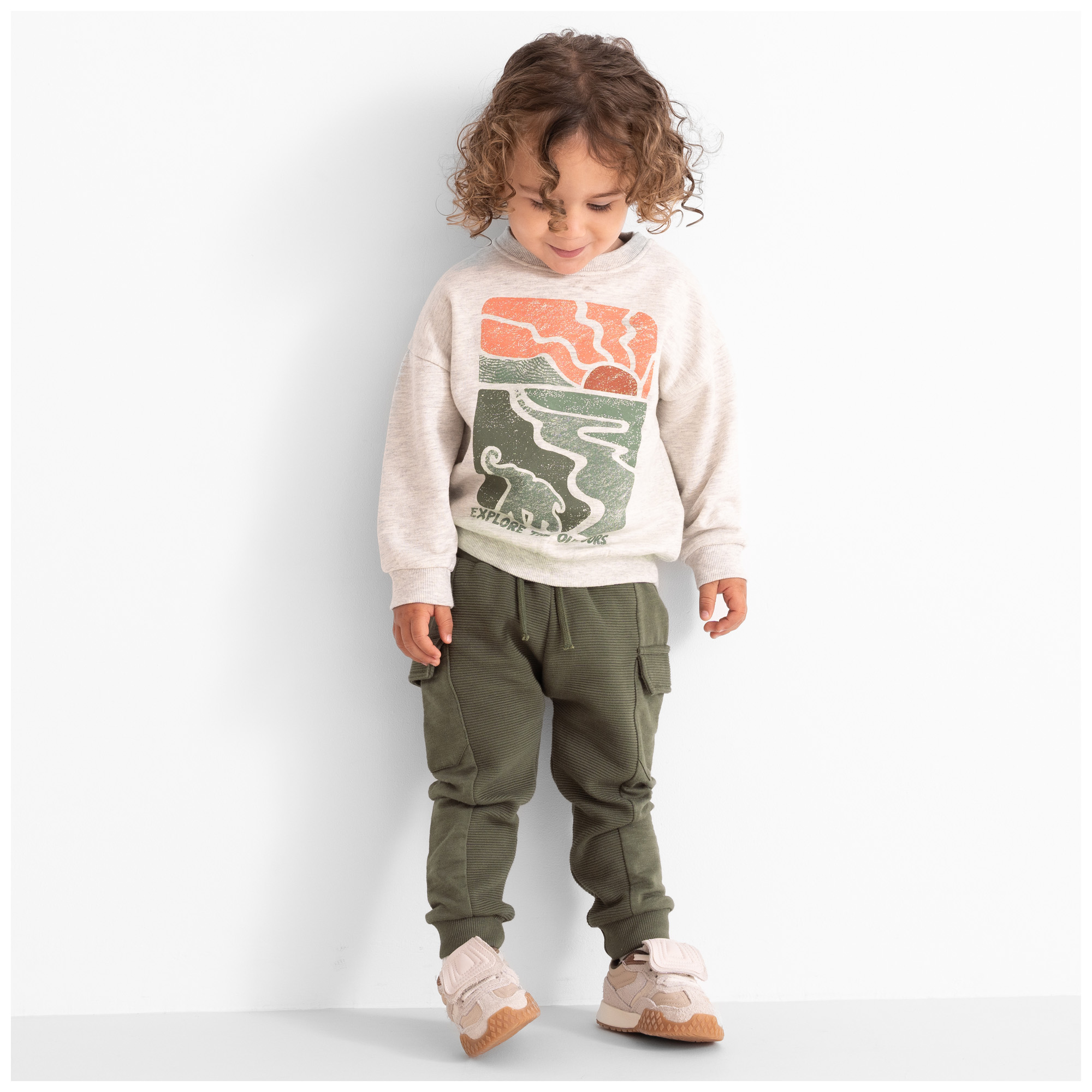 Prénatal peuter sweater lange mouwen printopdruk multi