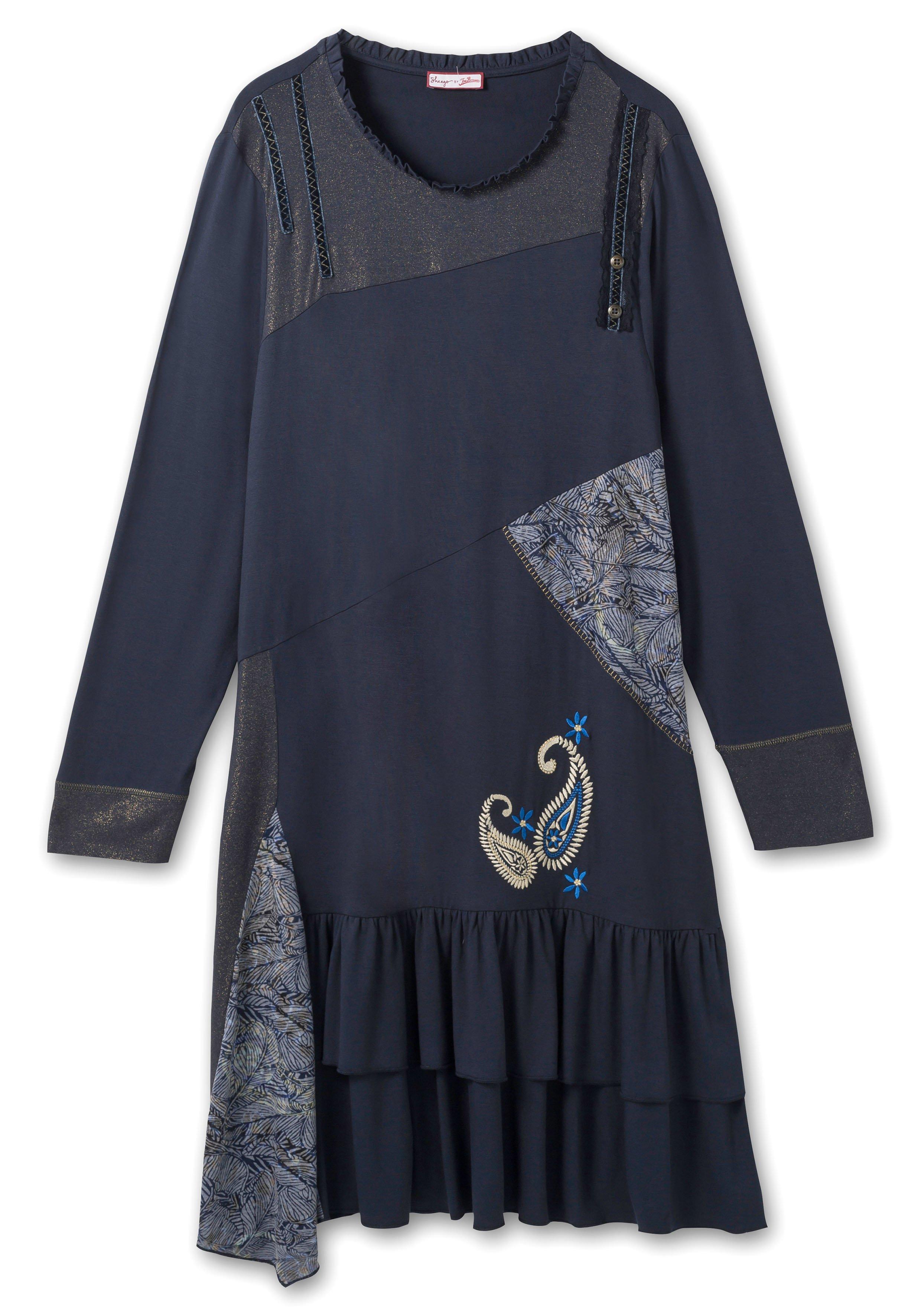 Jerseykleid im Mustermix, leicht elastisch