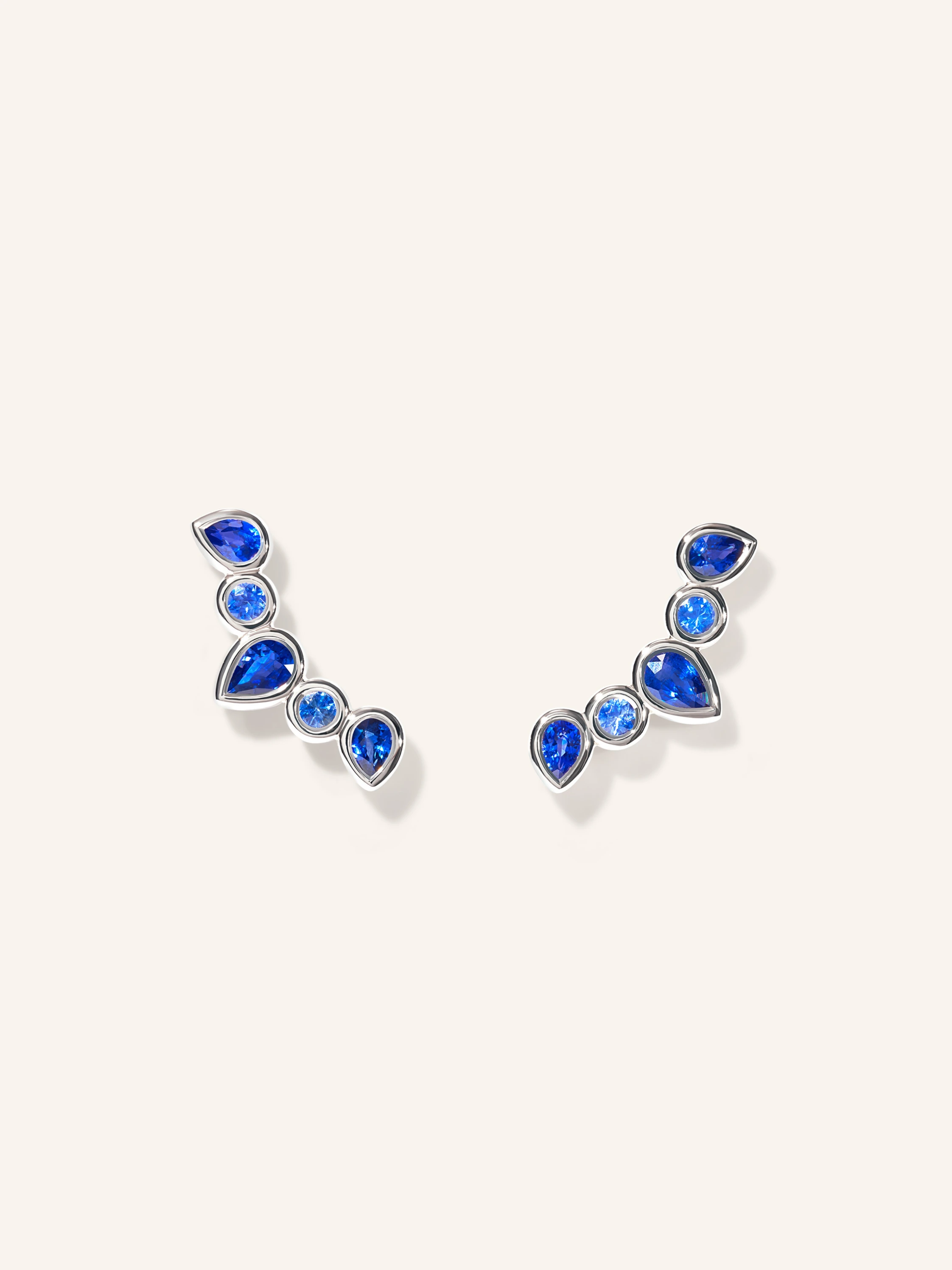 TAMARA COMOLLI Ohrringe OHRRINGE GYPSY CRAWLER 'OCEAN' 18K Weißgold