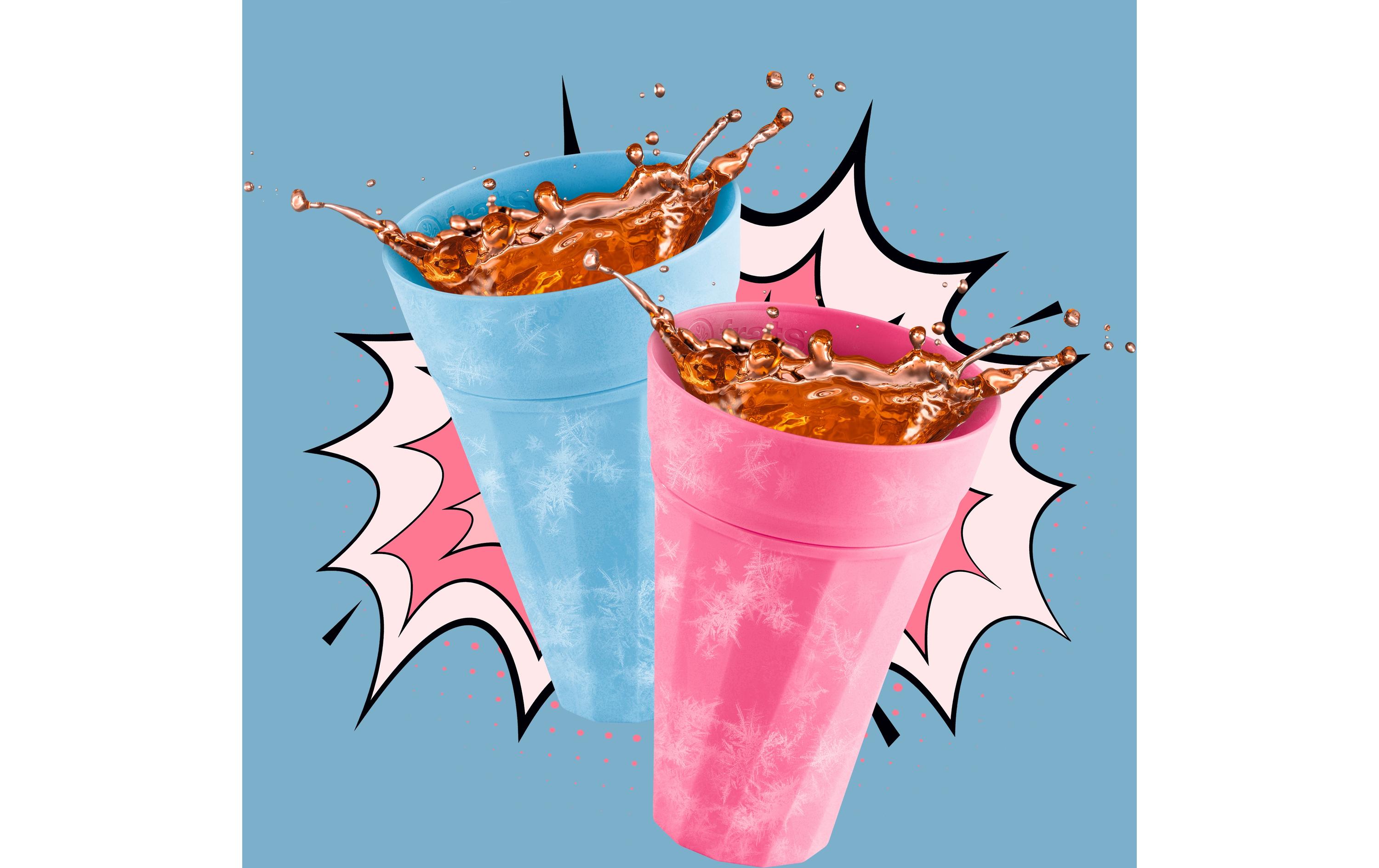 Trinkbecher 300 ml, 3 Stück, PinkSelbstkühlender Becher in der Farbe Pink