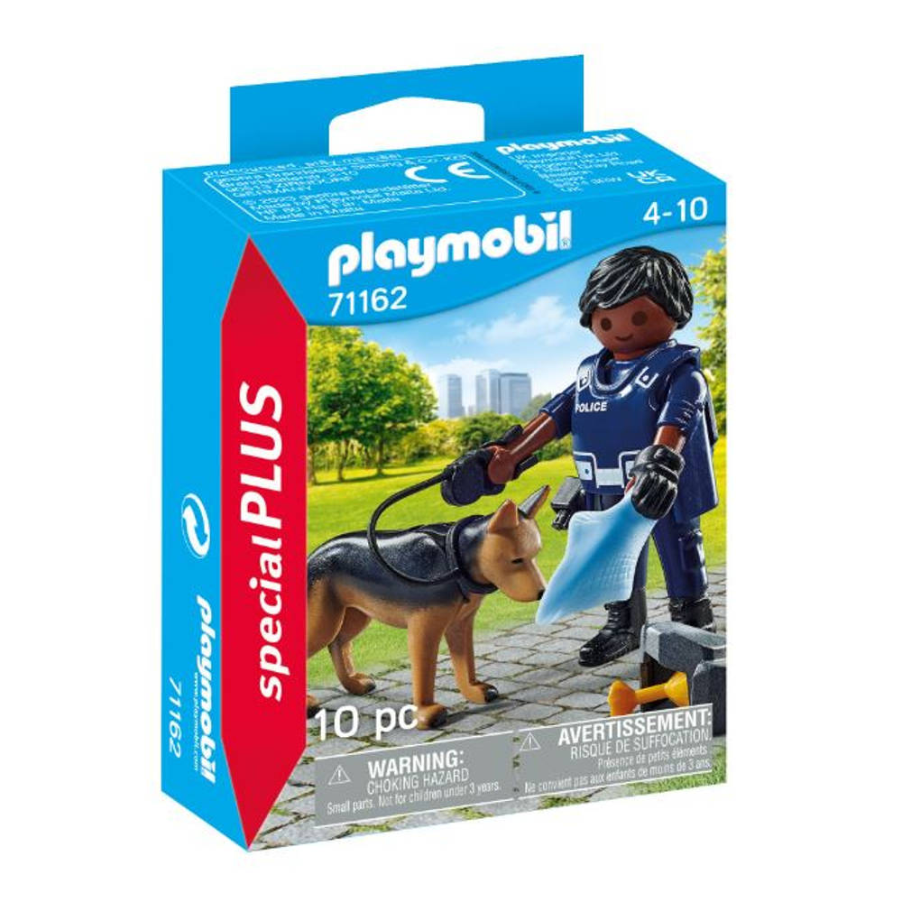 PLAYMOBIL SpecialPLUS politieagent met speurhond 71162