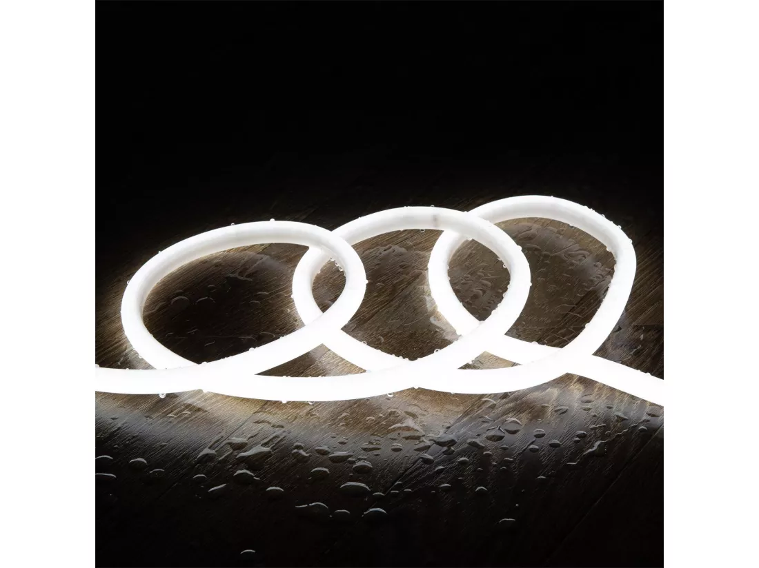Ruban Néon LED Dimmable 220V Circulaire SFLEX17 IP65 sur Mesure Coupe tous les 100 cm Blanc froid 7 m