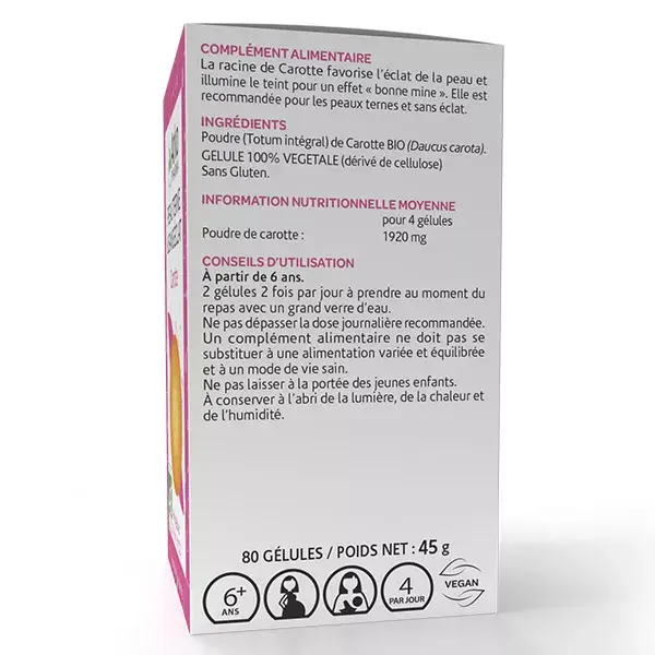 Arkopharma Arkogélules Pele Opaca e Sem Luminosidade Cenoura Orgânica 80 cápsulas