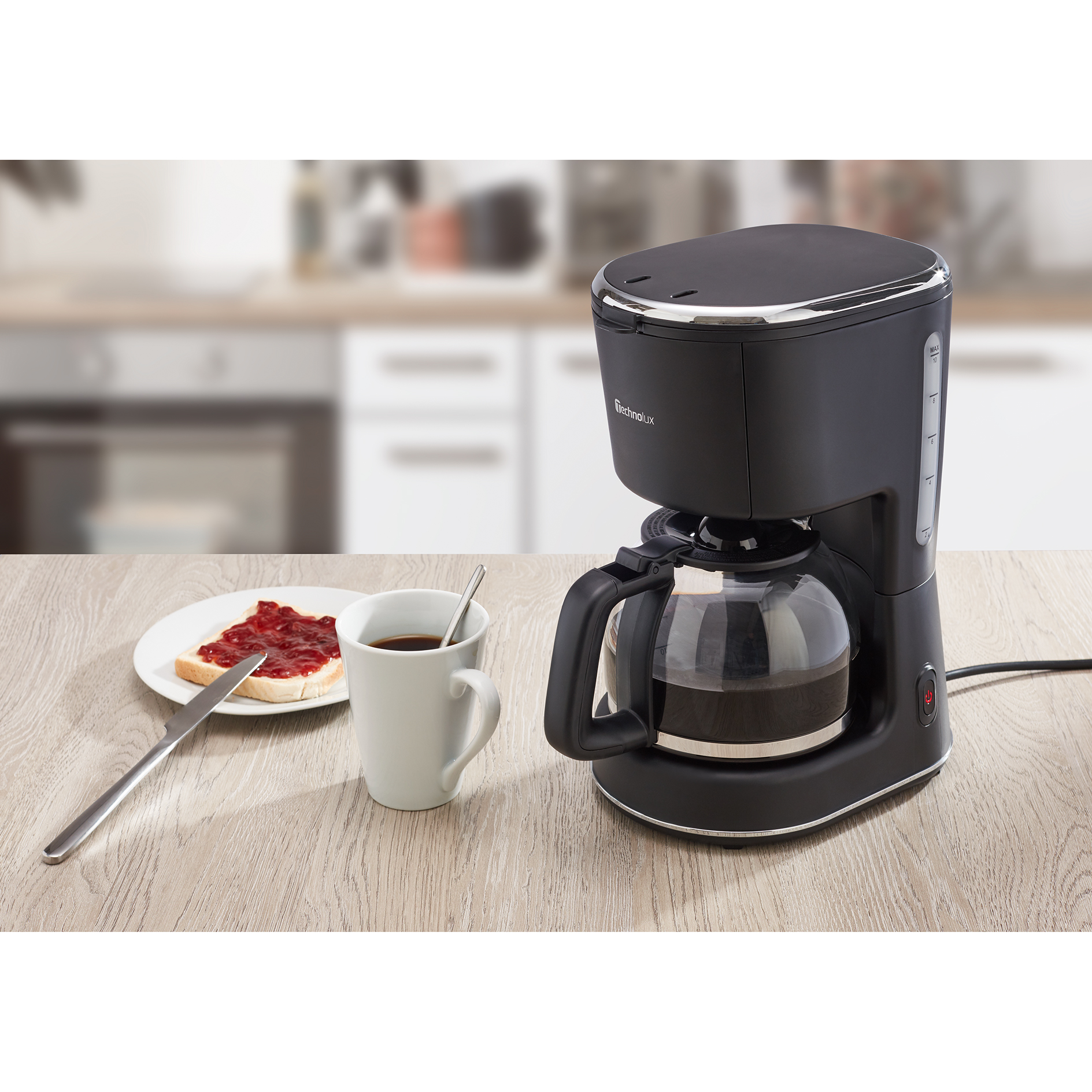 TECHNOLUX Kaffeemaschine - schwarz - 1,25 Liter