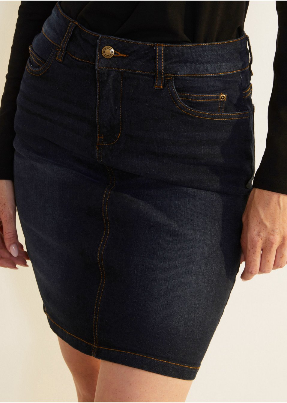 Jupe en jean extensible