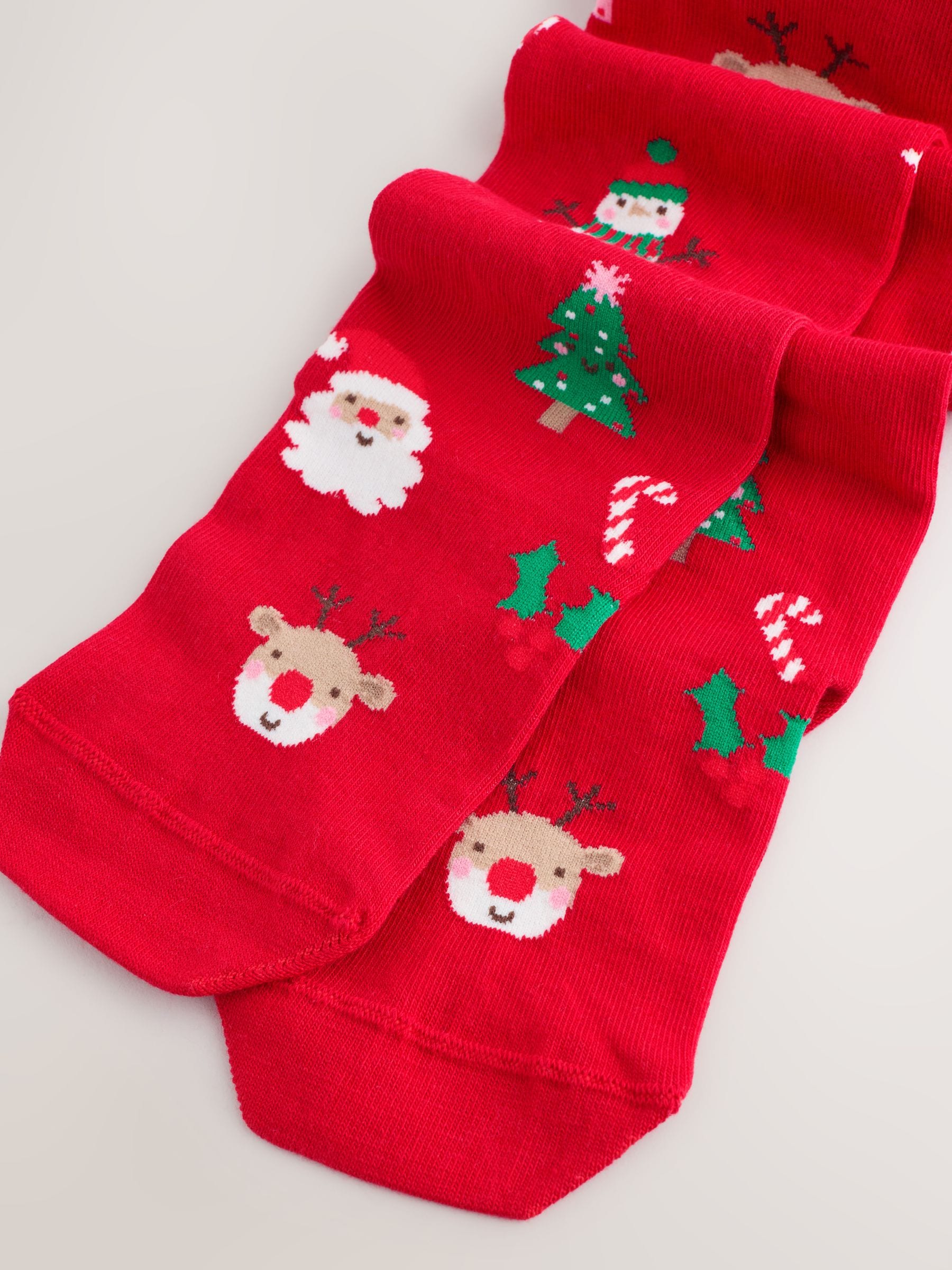 Rood figuurtjes - Kerstmaillot met hoog katoengehalte